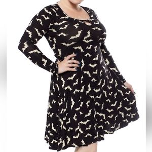 Sourpuss Luna bats skater dress